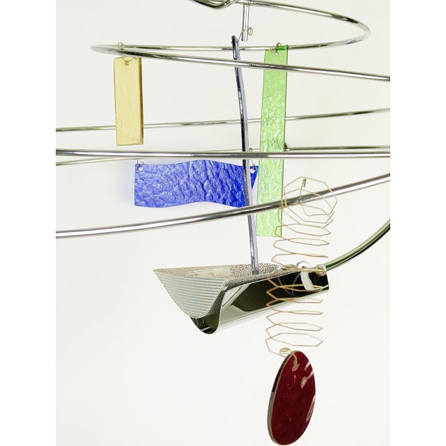 Glass and Chrome Pated Metal Melissa Pendant Light by Toni Cordero for Artemide, 1990s For Sale - Image 14 of 18