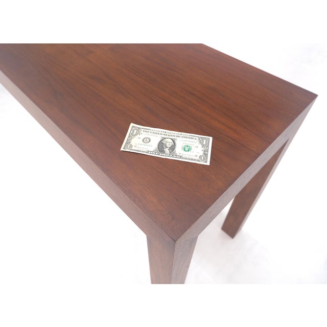 Brown Walnut Mid Century Modern 6' Long Parsons Style Console Sofa Table Baughman MINT For Sale - Image 8 of 13
