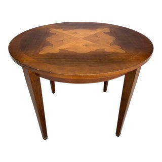 Antique Marquetry Inlaid Mahogany Table For Sale