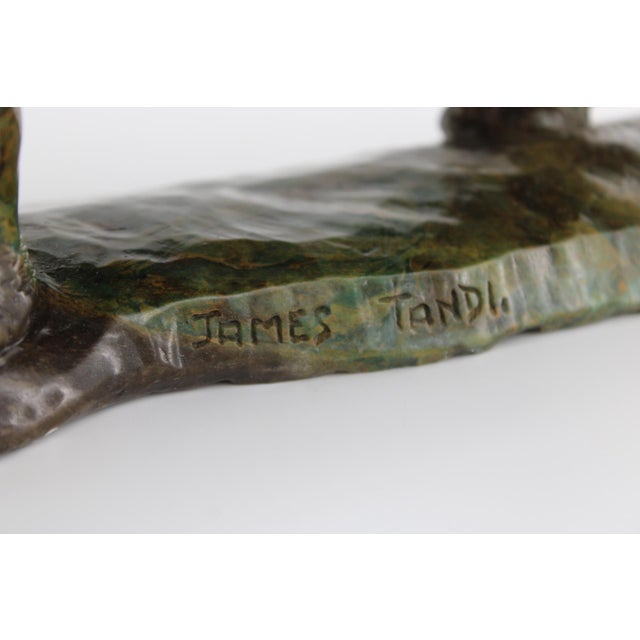 1980s Original James Tandi Signed Verdite Shona Stone Rhinoceros Sculpture, Large For Sale - Image 5 of 14