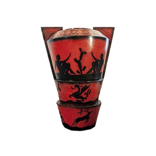 Art Deco Italian Vase Attributed to Lenci Ceramiche, 1930s For Sale