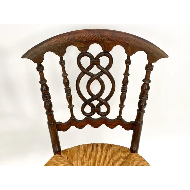 19th Century Saber Leg Rush Side Chairs—A Pair For Sale - Image 11 of 12
