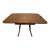 Vintage Brown Wood Versatile Drop Leaf Double Pedestal Dining Table For Sale