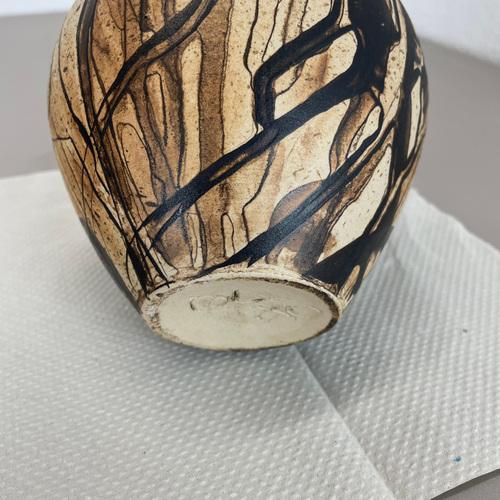 Abstract Ceramic Studio Pottery Vase attributed to Gerhard Liebenthron, Germany, 1980s For Sale - Image 13 of 15