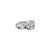Early 21st Century Panther Animal Statement Unisex Silver Ring With Chunky Zircon- Size 8 For Sale - Image 5 of 11