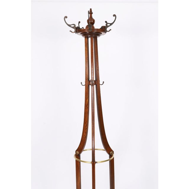 Antique Victorian Oak Hall Umbrella Coat Stand, 19th Century For Sale - Image 9 of 12