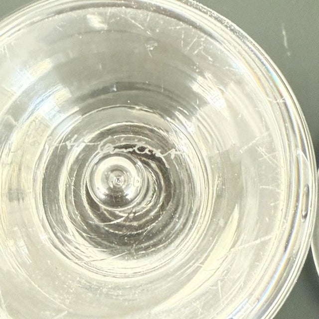 Vintage Val St Lambert Crystal Candleholders MCM Teardrop Pair 4.5" ~ Belgium For Sale - Image 11 of 11