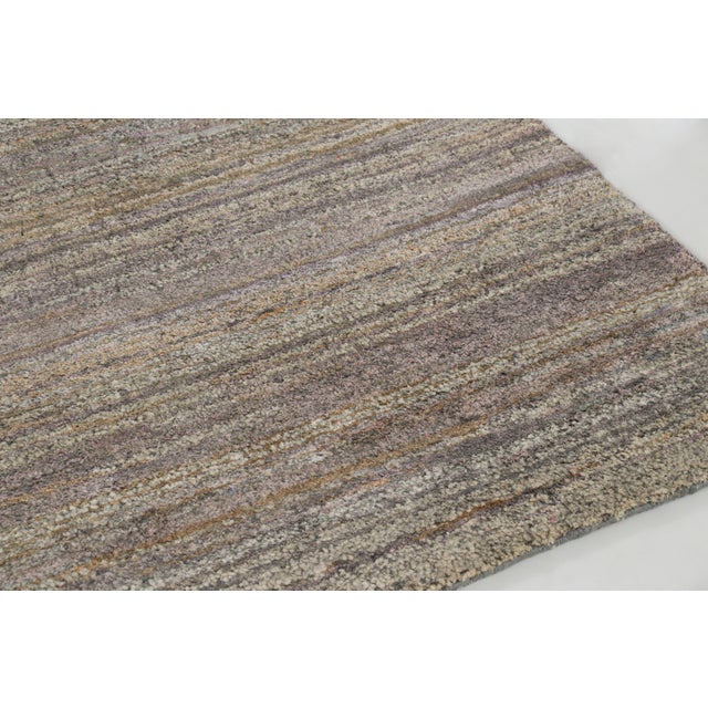 Rug & Kilim Contemporary Textural Natural Silk Rug in Brown & Charcoal by Rug & Kilim For Sale - Image 4 of 10