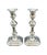 Elevate your table, mantel, or dining display with this elegant pair of vintage William Adams silverplate candlesticks....