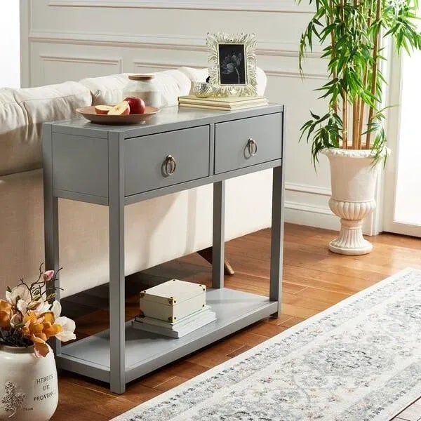 Contemporary Sadie Console Table - Grey For Sale - Image 3 of 11