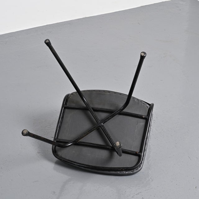 Modernist Wire Chairs attributed to Jean-Louis Bonnant, 1955, Set of 4 For Sale - Image 4 of 13