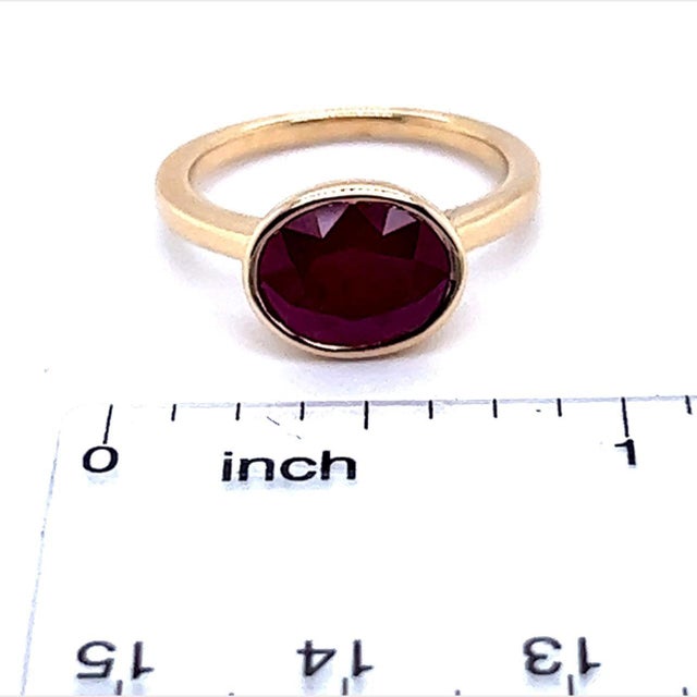 Natural Ruby Ring 6.5 14k Yellow Gold 4.51 TCW Certified For Sale - Image 17 of 18