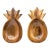 Set of 2 Vintage Hand Carved Pineapple Wood Bowls For Sale