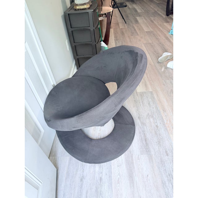 Fully Authenticated 1980s Postmodern Jaymar Spiral Ribbon Chair For Sale In Charlotte - Image 6 of 12