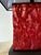 Plastic 1990s Tanner Kenzie Red Resin Table Lamps With Black Velvet Shades - Pair For Sale - Image 7 of 8