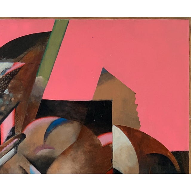 1985 "Victor Arrangements" Abstract Oil Painting Fine Artist Bill Shields For Sale - Image 4 of 7