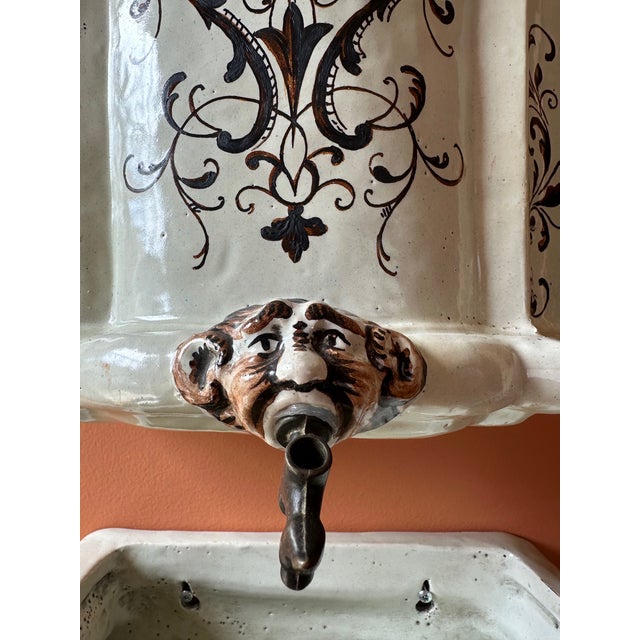 Italian Italian Ceramic Lavabo For Sale - Image 3 of 9