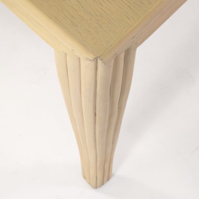 White Vintage McGuire Furniture Wood Dining Table For Sale - Image 8 of 10