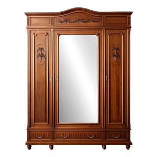 Louis XVI Style Wardrobe in Mahogany For Sale