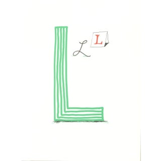 1991 'L' From 'Hockney's Alphabet' by David Hockney For Sale