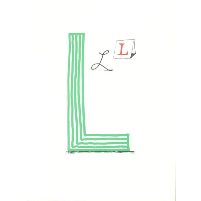 1991 'L' From 'Hockney's Alphabet' by David Hockney For Sale