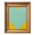Heart Painting by Ron Giusti Titled Mini Heart Yellow Aqua For Sale