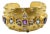 Late 20th Century Chunky Bedazzled Cuff With Amethyst, Topaz, Diamonds, Sapphires, and Garnet For Sale