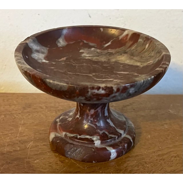 Antique Early 19th Century Italian Grand Tour Rosso Antico Carved Marble Tazza Compote of Small Proportion For Sale - Image 10 of 12