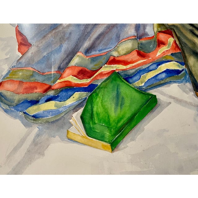 Polly Kraft, American Woman Artist Society Doyenne Polly Kraft Large Watercolor Painting, 1984 For Sale - Image 14 of 14