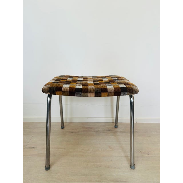 Metal Vintage Ottoman by Kovona, Czechoslovakia, 1970s For Sale - Image 7 of 9