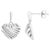 Steal her heart with these chic diamond puff earrings. Fashioned in glowing sterling silver these heart shape puff...
