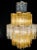 Metal Vintage Amber and Crystal Murano Glass Chandelier, 1980s For Sale - Image 7 of 13