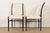Baker Furniture Style Mid-Century Hollywood Regency Ebonized Faux Bamboo Side Chairs or Dining Chairs, Pair For Sale - Image 9 of 12