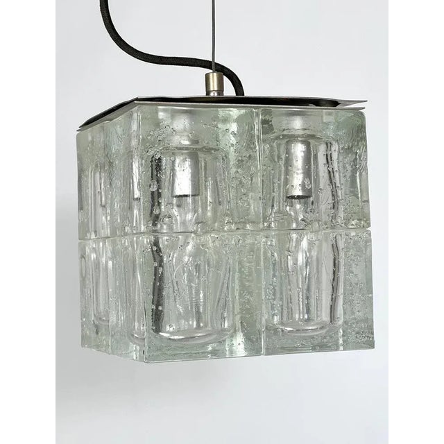 1970s Clear Murano Glass Pendant Lamp from Poliarte, 1970s For Sale - Image 5 of 18