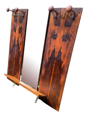 Scandinavian Wall Coat Rack, 1960s, Set of 4