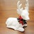 Vintage White Ceramic Deer Figurine, Christmas Around The World Made in Taiwan, Vintage Christmas Decor. Great for Display...