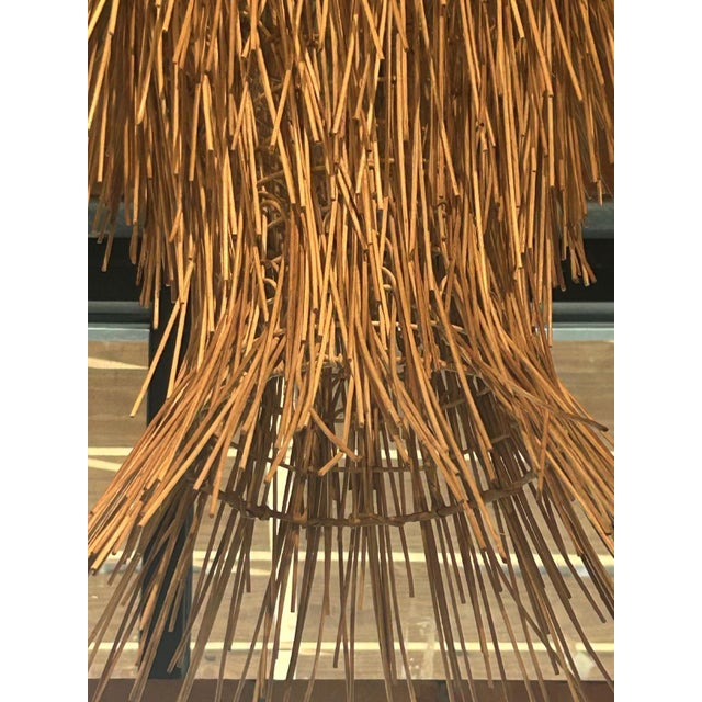 French Pair of Decorative French Rattan Pendant Lights For Sale - Image 3 of 12