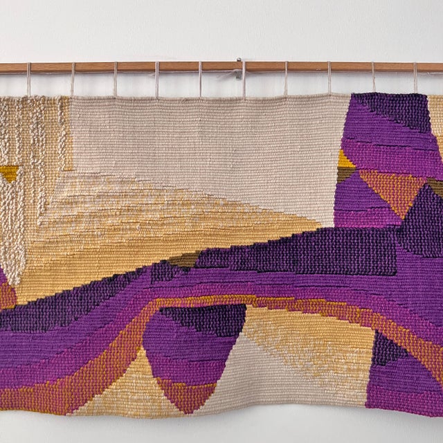 C. 1960s Modernist Handwoven FIber Art Textile Panel by Věra Drnková-Žáreck For Sale - Image 4 of 9
