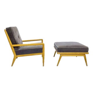 Vintage Robsjohn Gibbings Lounge Chair & Ottoman For Sale