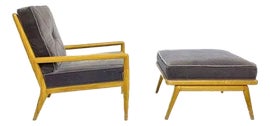 Example of T.H. Robsjohn Gibbings Chair and Ottoman Sets