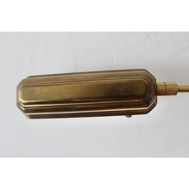 1970s Frederick Cooper Style Brass Pharmacy Library Reading Floor Lamp For Sale - Image 16 of 18