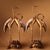1980s Pair of Gilt & Silvered Bronze Tortoise Crane Longevity Statues For Sale - Image 4 of 10
