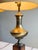1970s Neoclassical Brass Urn Table Lamps on Wood Bases With Linen Shades - a Pair For Sale - Image 4 of 12