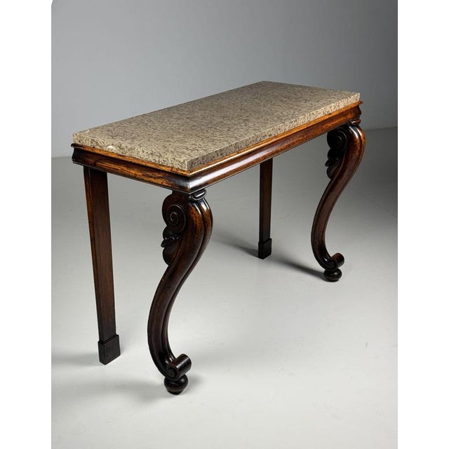 English Console Table with Marble For Sale - Image 18 of 18