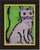 Wood Pink Cat, Contemporary Acrylic Painting Mixed Media For Sale - Image 7 of 9