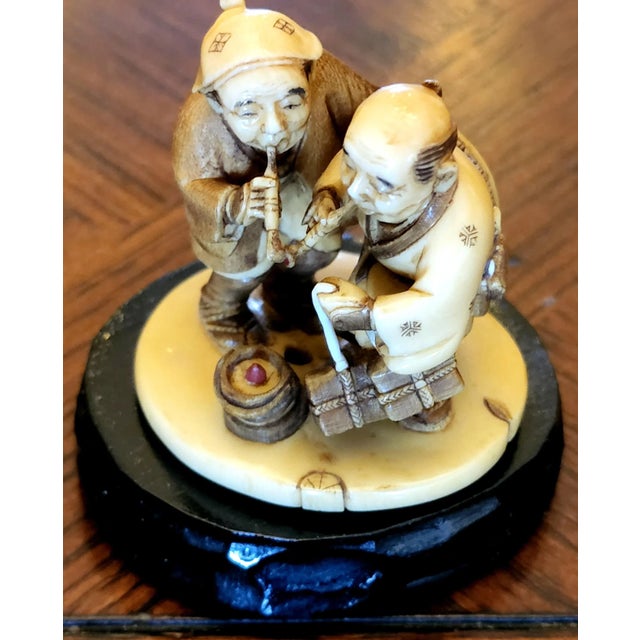 Antique Hand Carved Netsuke Figurine | Chairish