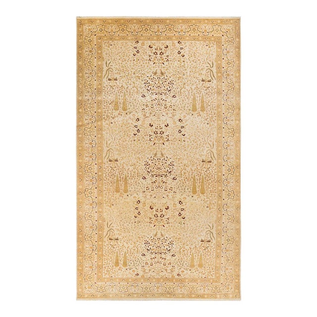 Mogul Collection Hand-Knotted Area Rug - Ivory 9' 4" x 16' 10" For Sale - Image 4 of 4