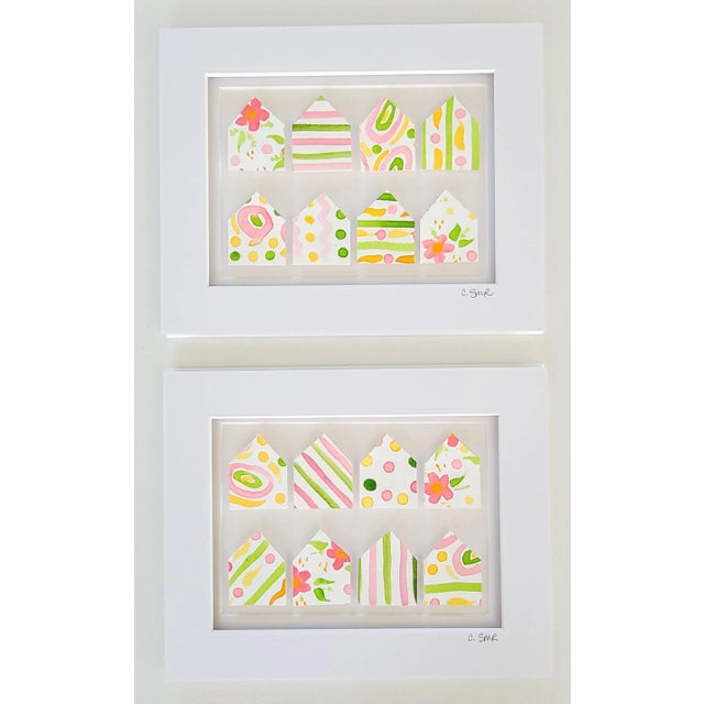 2020s "Little Houses No. 2" Original Abstract Collage by Suzanne MacCrone Rogers For Sale - Image 5 of 6