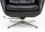 Black Overman Black Vinyl Lounge Chair and Ottoman For Sale - Image 8 of 12