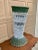 Wood Antique Painted Wicker Umbrella Basket With Green and White Surface For Sale - Image 7 of 12